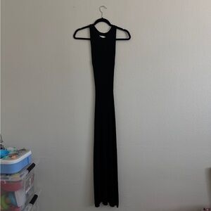 DISSH VALERIE BLACK KNIT RACER MIDI DRESS - XS